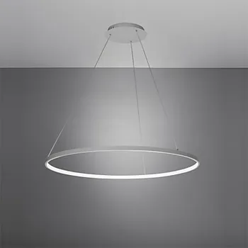 60cm Acryl Circulare Moderne Pandantiv cu LED-uri Corpuri de iluminat Mese Living Alb Negru Agățat Lampă de Iluminat corp de Iluminat