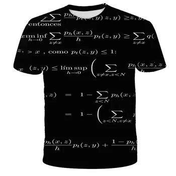 Personalitate Formule de Matematica Numere Grafic 3D de Imprimare T-shirt Geometrice Zonă de Teorie Științe Chimie Fizică copii T-Shirt