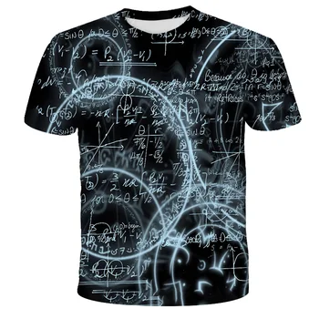 Personalitate Formule de Matematica Numere Grafic 3D de Imprimare T-shirt Geometrice Zonă de Teorie Științe Chimie Fizică copii T-Shirt
