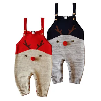 1-3 ani de Crăciun elan copii haine baieti bumbac, bretele 2 culori pulover drăguț salopete fete pentru copii pantaloni