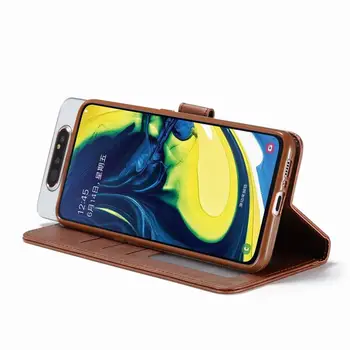 Husa Flip Pentru Samsung Galaxy A80 Caz Acoperire Din Piele De Lux Cover Portofel Pentru Samsung A80 Caz 360 Coajă De Telefon Rezistent La Șocuri Fundas