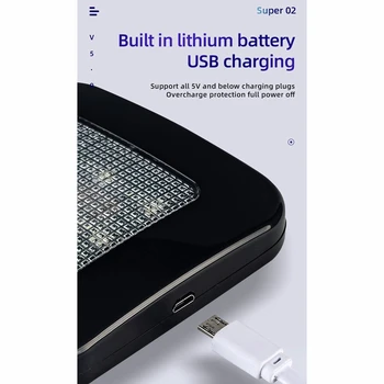 NHBR-Auto Universal Lumina Citire USB Reîncărcabilă LED Portbagaj Lumina de Noapte cu Alb Albastru Dual Mode