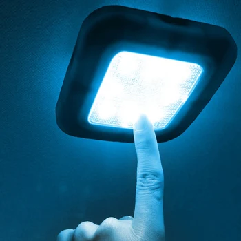 NHBR-Auto Universal Lumina Citire USB Reîncărcabilă LED Portbagaj Lumina de Noapte cu Alb Albastru Dual Mode