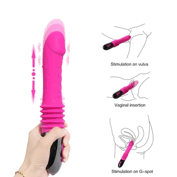 Anal vibrator Lesbiene Masturbare penis vibrator vibratoare jucarii sexuale pentru femei Silicon simulare Nathan telescopic iepure