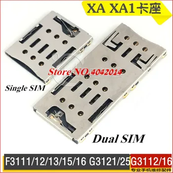 Original SIM 1/2 Micro SD/TF Card Dual SIM Reader Conector Soclu Pentru Sony XA XA1 G3121 G3112 G3116 Slot de Înlocuire Jambiere
