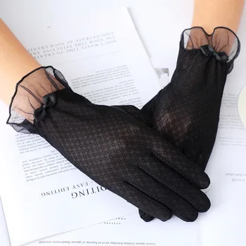 Vara Femei Mănuși de Dantelă Elegant de sex Feminin Subțire de Conducere Mănuși de Înaltă Calitate, Ecran Tactil Doamnelor Anti-UV, Anti-Alunecare Mănușă