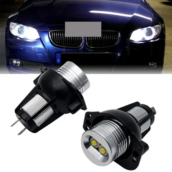 2x Angel Eye Inel de Lumină LED Marker 6W Bec Xenon Faruri Masina Becuri Alb 6000k Pentru BMW E90 E91 Seria 3