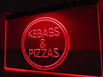 LB588 - Kebab & Pizza Pizza Cafe LED-uri Lumina de Neon Semn decor acasă meserii