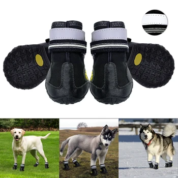 Big Dog Pantofi Impermeabil Câine De Boot În Aer Liber Animale De Companie Ploaie, Zăpadă Pantofi Cizme Reflectorizante Cizme De Cauciuc Pentru Mediu Pentru Câini De Talie Mare