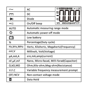 True-RMS NCV Multimetru Digital 6000 de capete de acuzare Electrician Tester Auto Variind de la AC/DC Tensiune de Metru Multimetro Digital
