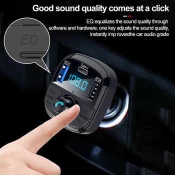 Masina MP3 Player FM Transmițător USB Încărcător Rapid Tip C de Încărcare Bluetooth Pentru Hyundai Tucson 2017 Ix25 Creta Kona IX35 Solaris