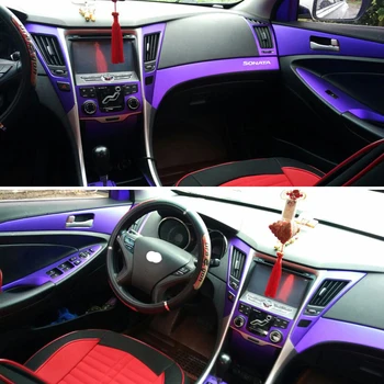 Auto-Styling 3D 5D Fibra de Carbon Auto Interior Consola centrala Culoare Schimbare de Turnare Decalcomanii Autocolant Pentru Hyundai sonata yf 8 2011-