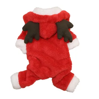 De Crăciun, Haine De Câine Pijama Fleece Salopeta De Iarna Haine De Câine Patru Picioare Cald Îmbrăcăminte Pentru Animale De Companie Tinuta Caine Mic Costum De Îmbrăcăminte