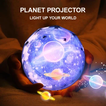 Linson LED Star Proiector de Lumini de Noapte Pentru Roti Pământul și Luna Lampă pentru Copii Cadouri Pentru Copii, Decor Camera