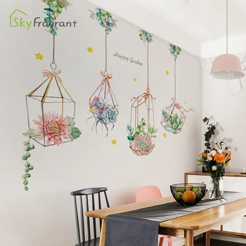 Creative coș de agățat autocolant de perete camera de zi restaurant cald autocolante autoadezive cameră decor decor de perete pentru casa