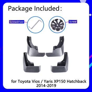 Apărători de noroi pentru Toyota Vios Yaris XP150 Hatchback~2019 2016 2018 Accesorii Auto Mudflap Fender Auto Piese de schimb