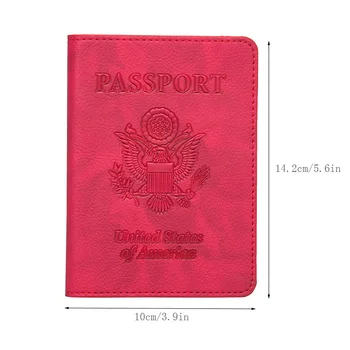 Rfid Blocking America de Călătorie Pașaportul Titularului Acoperi statele UNITE ale americii Pașaport Cover Portofel Organiza Husă de Călătorie Slim Id-ul de Card de Credit Cazul Busi