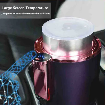 Masina de 12V DC Răcire Încălzire Cana de 2-în-1 Masina Birou Ceașcă Cald Cooler Auto Inteligent Cana Cana Titularul Băuturi suporturi Pentru Mașini de Birou Acasă