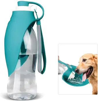 Câinele Sticla de Apa pentru Mersul pe jos animale de Companie Distribuitor de Apă Alimentator Recipient Portabil cu Cană Castron Drumeții în aer liber
