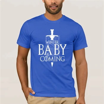Oamenii de Imprimare Maneca Scurta Tricou tendință de brand Umor Amuzant Maternitate gravide Iarna pentru Copii Vine BN gât om rece T-shirt