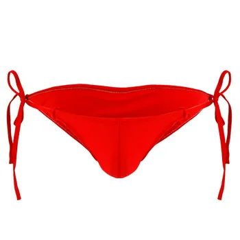TiaoBug Buna Lenjerie Bikini Slip Tanga Tanga pentru Bărbați Lenjerie Sexy Costume de baie Masculine Culoare Solidă Chiloți cu Fixare Șir