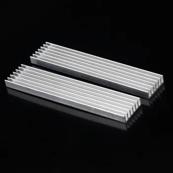 20 de Piese Gdstime 100mm Aluminiu 100X20X6mm Forma de Dreptunghi Lung IC Chipset Radiator Argint