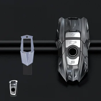 Aliaj de Zinc Cheia de la Mașină Caz Acoperire Pentru BMW X1 X3 X5 X6 Seria 1 2 5 7 F15 F16 E53 E70 E39 F10 F30 G30 cheie Auto Shell Protecor