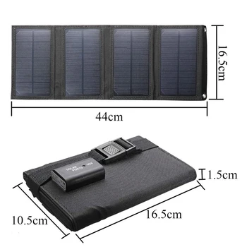20W Panou Solar Portabil 5V Pliere Celule Solare Pliabil rezistent la apă Port USB Încărcător Mobil Banca de Putere pentru Telefonul Bateria în aer liber