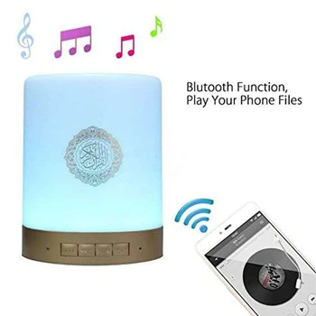 8G Bluetooth Coran Difuzor Carte cu Mâner cu LED-uri de Control de la Distanță Lampă Suport MP3 FM TF Card Radio