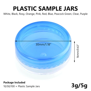 100buc 2020 Nou 5g 3g Reîncărcabile Sticle de Plastic Goale Machiaj Oală Borcan de Călătorie Crema/Lotiune/Container Cosmetic 11 Culori