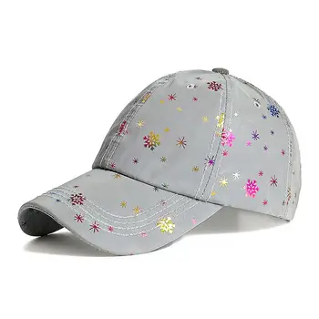 Reflectorizante Capac Unisex Șapcă De Baseball Gri Argintiu Luminos Star Print Streetwear Sport În Aer Liber, Pescuit Capace De Funcționare Sapca Casquette