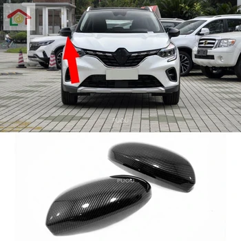 ABS, fibra de Carbon Ușa Laterală Vedere din Spate Oglinda Retrovizoare Suprapunere Caz Acoperire Tapiterie Auto stil unicpentru Renault Captur 2019 2020