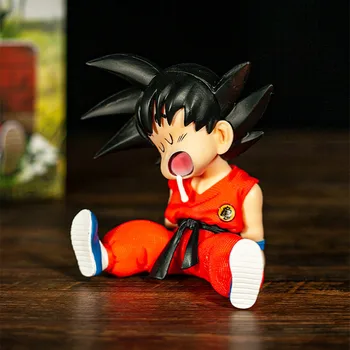 Cifrelor Anime Dragon Ball Z Goku Dormit Kawaii Jucării PVC Model Copilărie Goku Acțiune Figurals 10 cm Papusa Gogeta Juguetes Jucărie