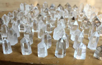 10 Bucăți Mici Clar Naturale Cristal De Cuarț Puncte Obelisc Turn Piramida Lustruit De Vindecare ! Display Piatra