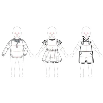 Copiii de Design de Moda Conducător Copil Șablon Desen Pânză Copii Model pentru Copii