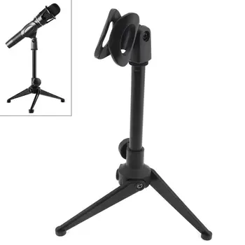 Portabil Din Material Plastic Microfon Suport Cu Trei Picioare De Ridicare Sta 180 De Grade Unghiul De Rotație