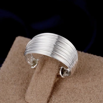 Promovare mare en-Gros de Bijuterii de Argint 925 ștampilată placat cu argint Inel Reglabil anillos de Prata Stiluri Clasice Pentru Femei Cadouri