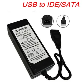 AC-DC Adaptor de 12V/5V 2.5 a USB la IDE/SATA de Alimentare Adaptor de Hard Disk/HDD/CD-ROM