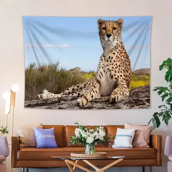 Animale salbatice 3D Print Tapiserie de pe Perete Leopard Panda, Girafa, Urs Model Tapiserie de Perete Covor Foaie de Pat de Acasă Decorare