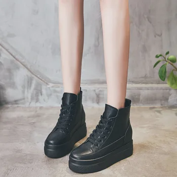 Swyivy Din Piele Adidasi Pantofi Pentru Femei De Iarnă Cizme Glezna Pantofi Pene 2020 Gros De Blană Cald Cizme De Zapada De Pluș Bumbac Căptușit
