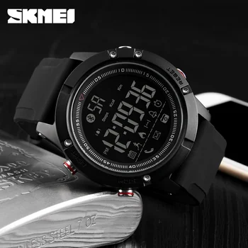 SKMEI Sport Bluetooth Digital Ceasuri de mână de Moda Ceas Inteligent Bărbați Pedometru cu Calorii Camera de la Distanță Militare CONDUSE de Ceasuri Relogio