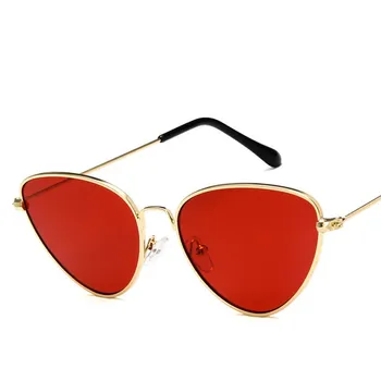 RBRARE Epocă Triunghi Ochi de Pisica ochelari de Soare pentru Femei Brand Designer de Mic Cadru din Aliaj de ochelari de Soare Oglinda Oculos De Sol