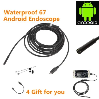 5.5 mm Lentilă 2M greu de Cablu de Inspecție mini aparat de fotografiat Impermeabil Android Endoscop 6 LED Camera Endoscop pentru Calculator și Telefon Mobil
