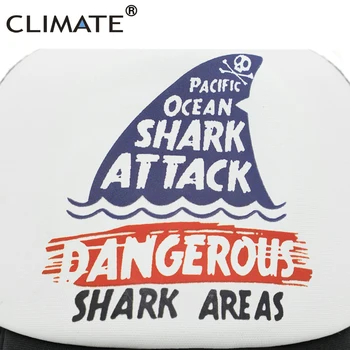 CLIMA Shark Zone Trucker Cap Pălăria Atac de Rechin de pe Litoral Surfing Capac PERICULOS Hip Hop Cool de Vară, Plasă de Cap Hat pentru Barbati Femei