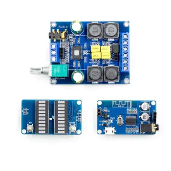 DIY kit de Muzică Lumina UV Metru Bluetooth 5.0 Amplificator de Putere de Bord 2*50W TPA3116D2 Dual Canal Amplificator de Putere de Bord