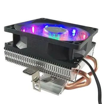 Cooler CPU 2 Cupru Conducte de Căldură 3Pin CPU Ventilatorului de Răcire cu 5 Culori de Lumină pentru LGA 1151/1155/1156/AM2+/AM3+/AM4 27RB