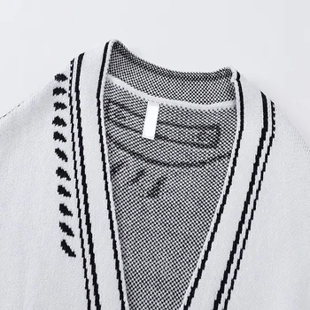 Supradimensionat Tricotat Cardigan Pulover Maneca Lunga Femei Vrac Fit V-neck Mareea Moda Toamna Iarna 2020 1103