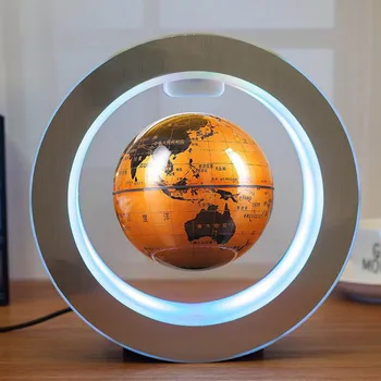 Glob cu Lumini LED-uri Colorate LED-uri Rotunde Hartă a Lumii Plutitoare Glob Magnetic Levitation Lumina Anti-Gravitație Magic