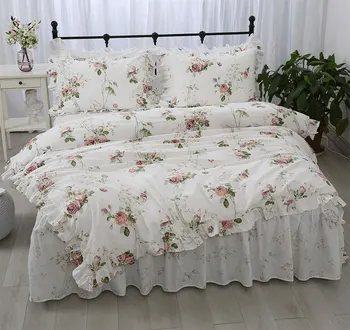 Pastorală de flori zburli set de lenjerie de pat fată,twin plin regina regele bumbac single double home textile de pat rochie de pernă quilt capac