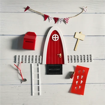 Realizate manual Red Arc Zână ușa mare cadou pentru Copil in miniatura ELF de Crăciun, zâna măseluță ușa Set de Praf Saltea de bun venit Picioare Printer